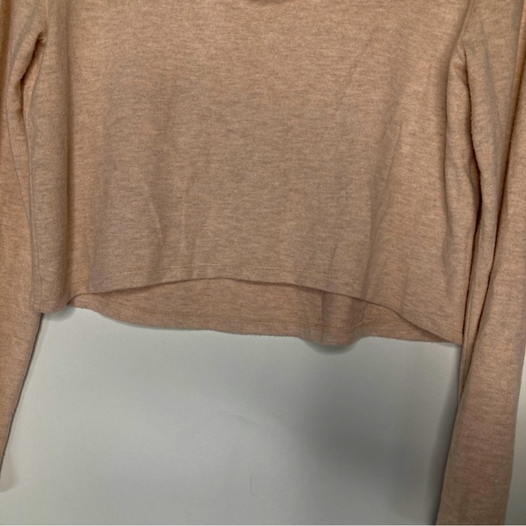 White House Black Market Women's Cream Knit Cowl Neck Cropped Sweater Size Small - Picture 4 of 8